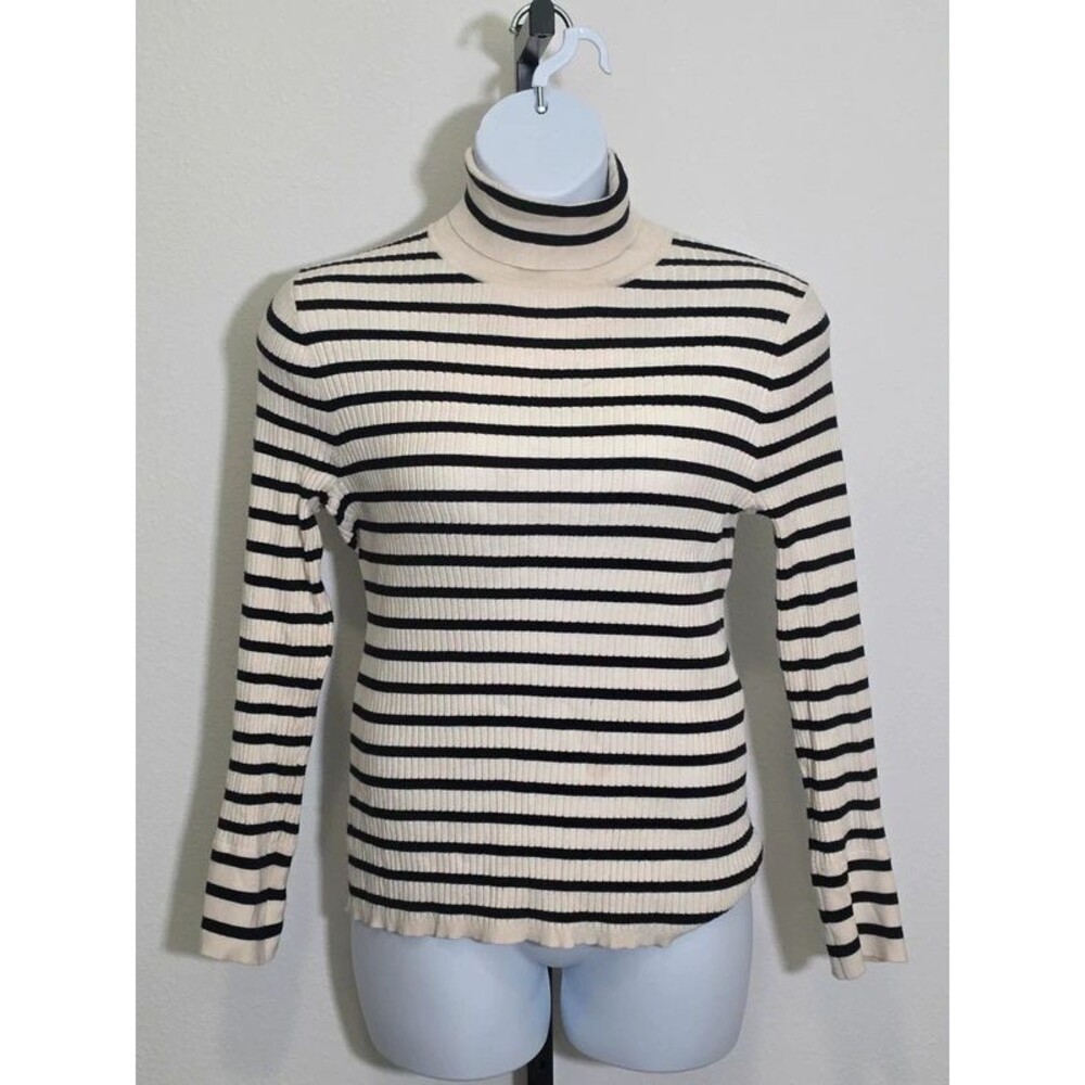 Loft XL striped turtleneck